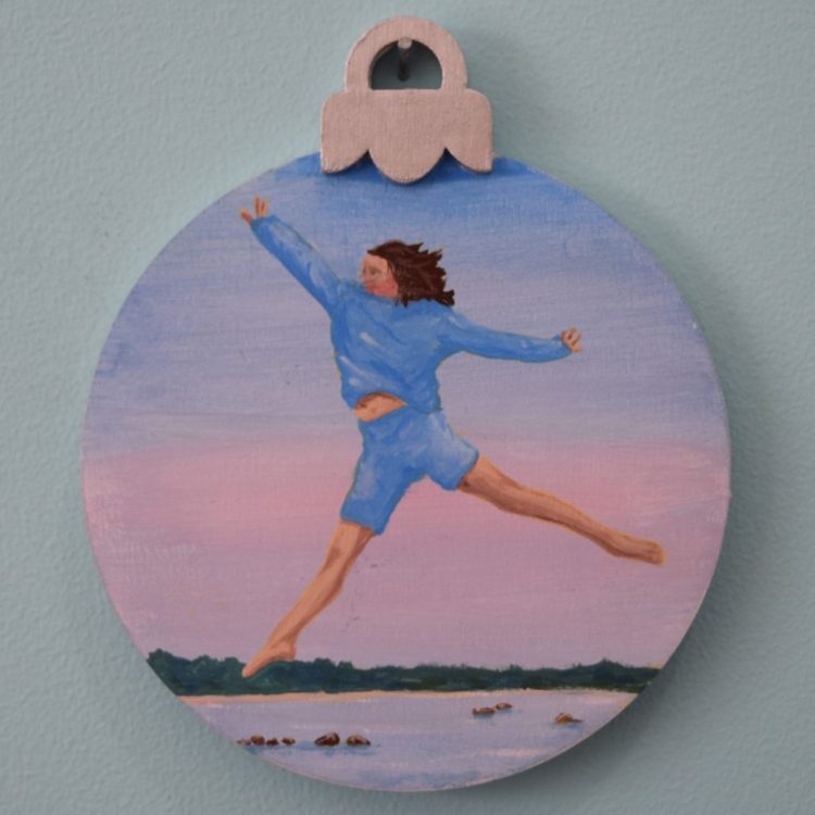 Girl Jumping Ornament