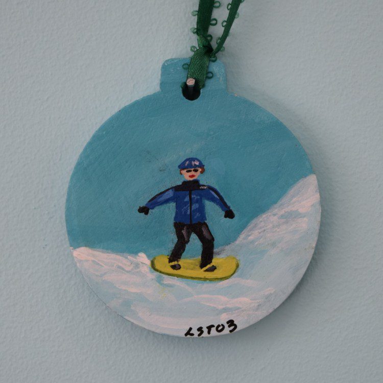 Snow Boarding Ornament