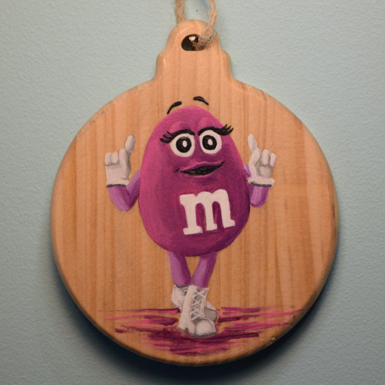 Pink M&M Ornament